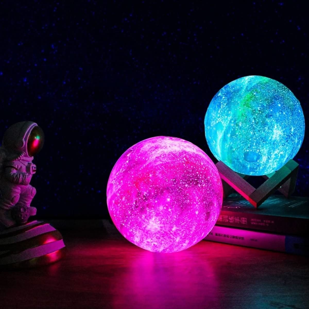 Moon Lamp 3D Lunar Design 16 Colors Dimmable