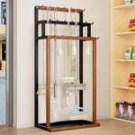 Mop And Broom Organizer Freestanding Steel 30 Hooks