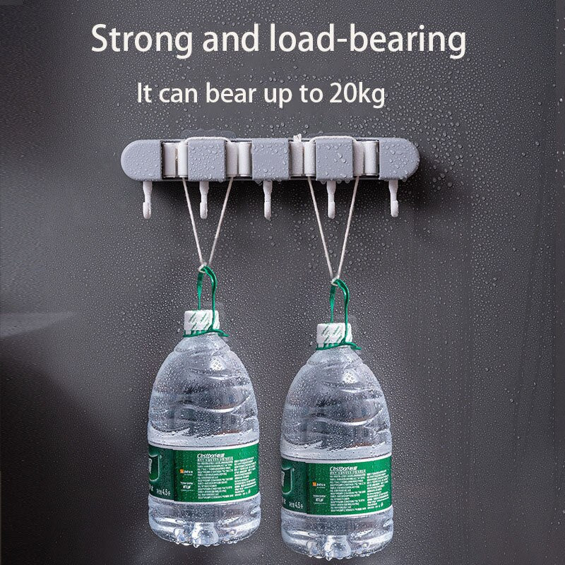 Mop & Broom Holder Wall-Mounted Space-Saving