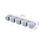 Mop & Broom Holder Wall-Mounted Space-Saving