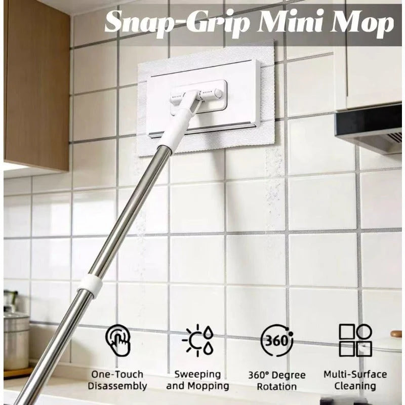 Mop One-Touch Cloth Release 360-Degree Swivel Head