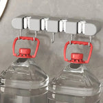 Mop and Broom Holder Wall-Mounted with Hooks