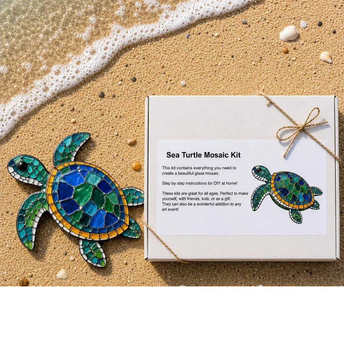 Mosaic Craft Kit Glass Tiles Sea Creature Designs