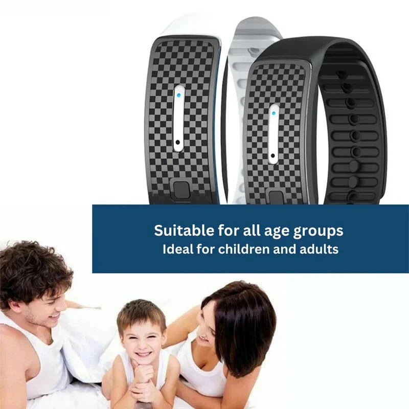 Mosquito Repellent Bracelet Chemical-Free Ultrasonic USB Rechargeable