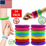 Mosquito Repellent Bracelets DEET-Free Waterproof Set of 24