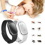 Mosquito Repellent Wristband Ultrasonic USB-Rechargeable Water-Resistant
