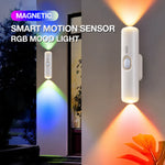 Motion Sensor Light Magnetic Mount RGB Color Options