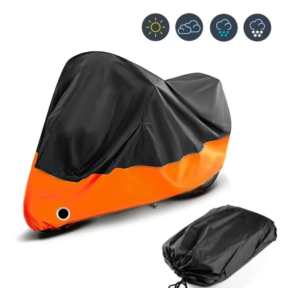 Motorcycle Cover Waterproof UV-Resistant Dustproof With Reflective Strips