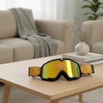 Motorcycle Goggles UV Protection Fits Over Glasses Scratch-Resistant Lenses