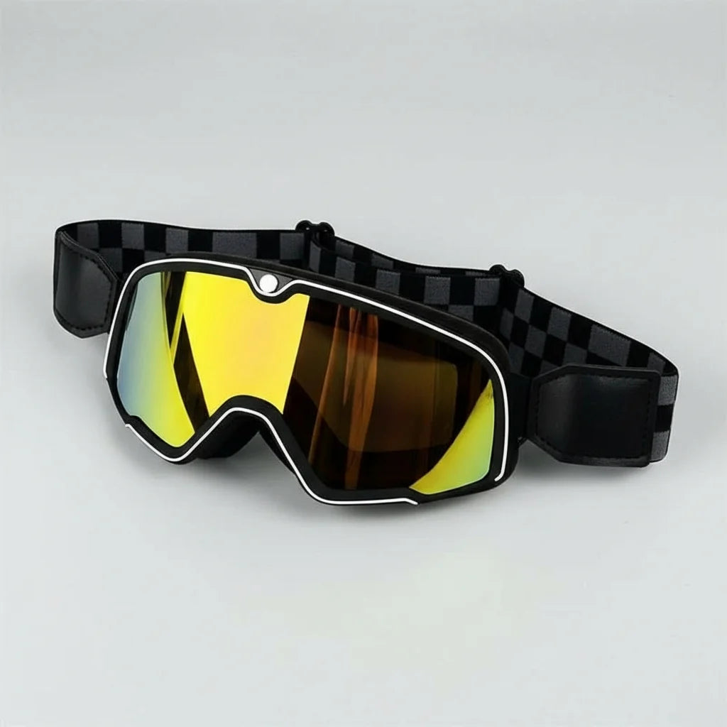 Motorcycle Goggles UV Protection Fits Over Glasses Scratch-Resistant Lenses