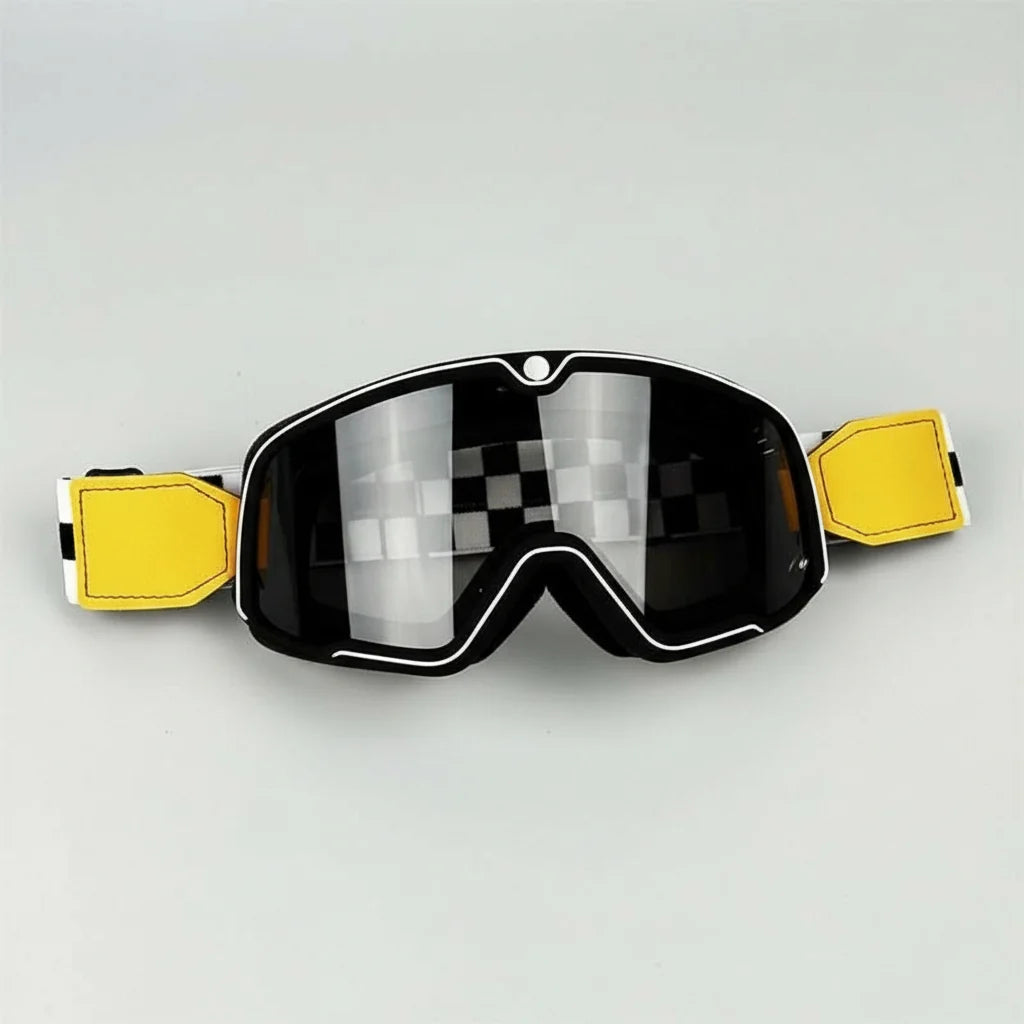 Motorcycle Goggles UV Protection Fits Over Glasses Scratch-Resistant Lenses