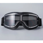 Motorcycle Goggles Vintage Style Scratch & Impact-Resistant Lenses Fits Over Glasses