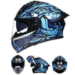 Motorcycle Helmet Flip-Up Dual Lens DOT & ECE Certified