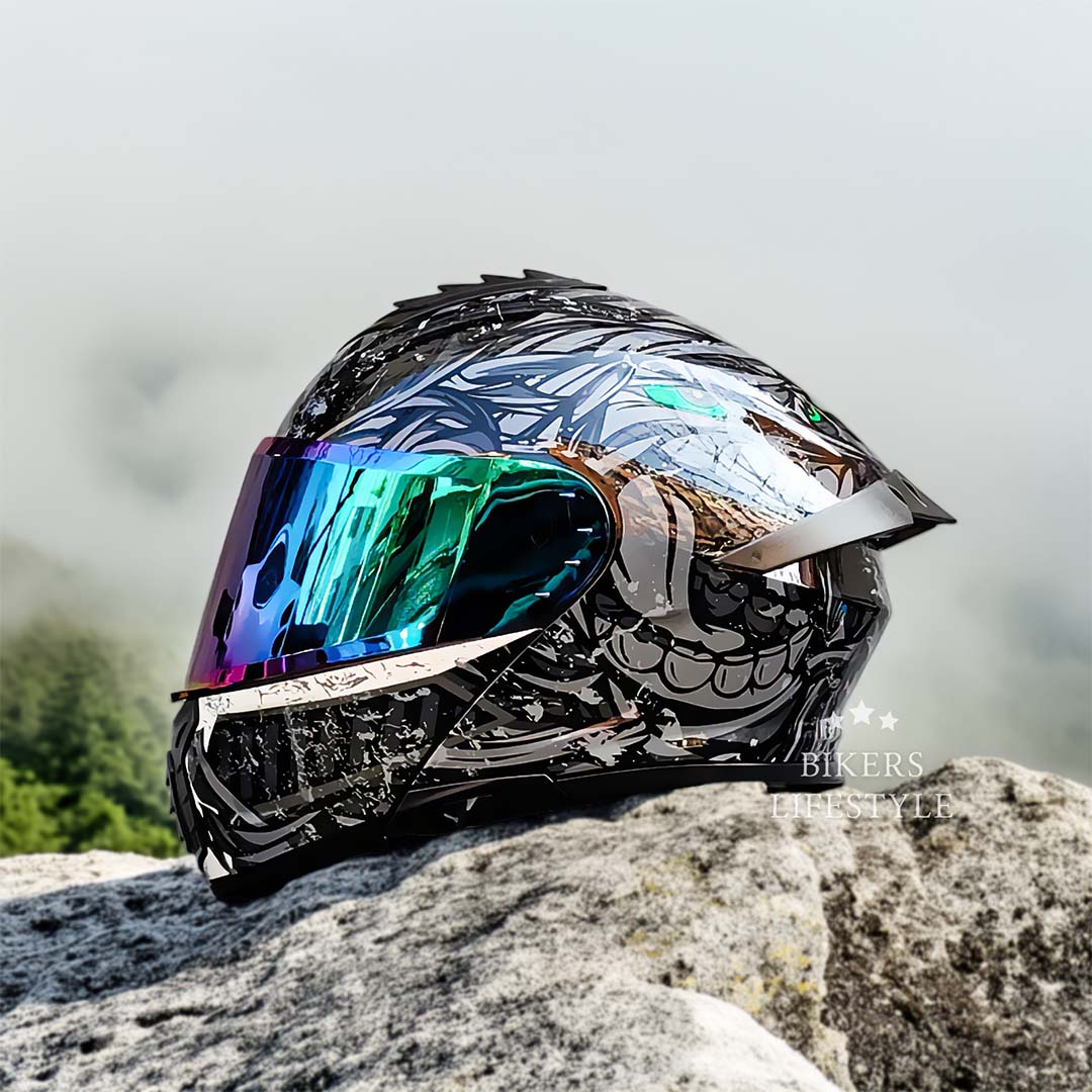 Motorcycle Helmet Flip-Up Dual Lens DOT & ECE Certified