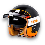 Motorcycle Helmet Retro Brim DOT & ECE Certified Dual Visors