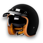 Motorcycle Helmet Retro Brim DOT & ECE Certified Dual Visors