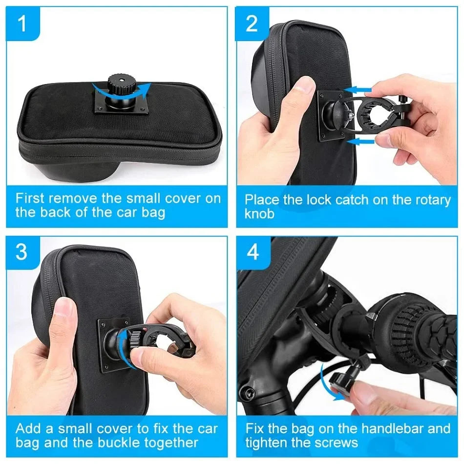 Motorcycle Phone Holder Waterproof Universal Handlebar Mount