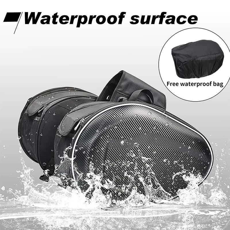Motorcycle Saddlebags Waterproof 15.3 Gal With Rain Covers