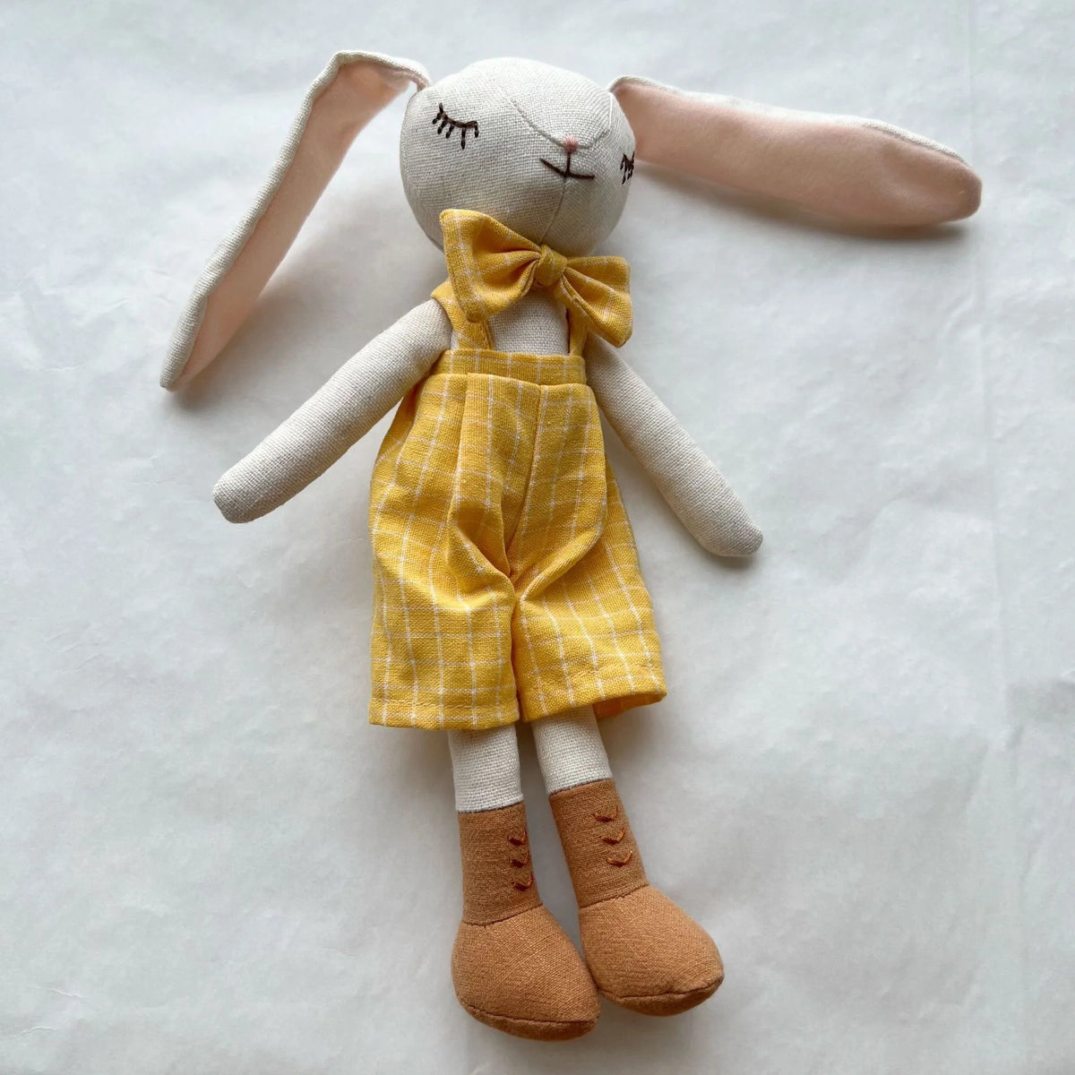 Mouse Doll Cotton-Linen Crocheted Floral Dress