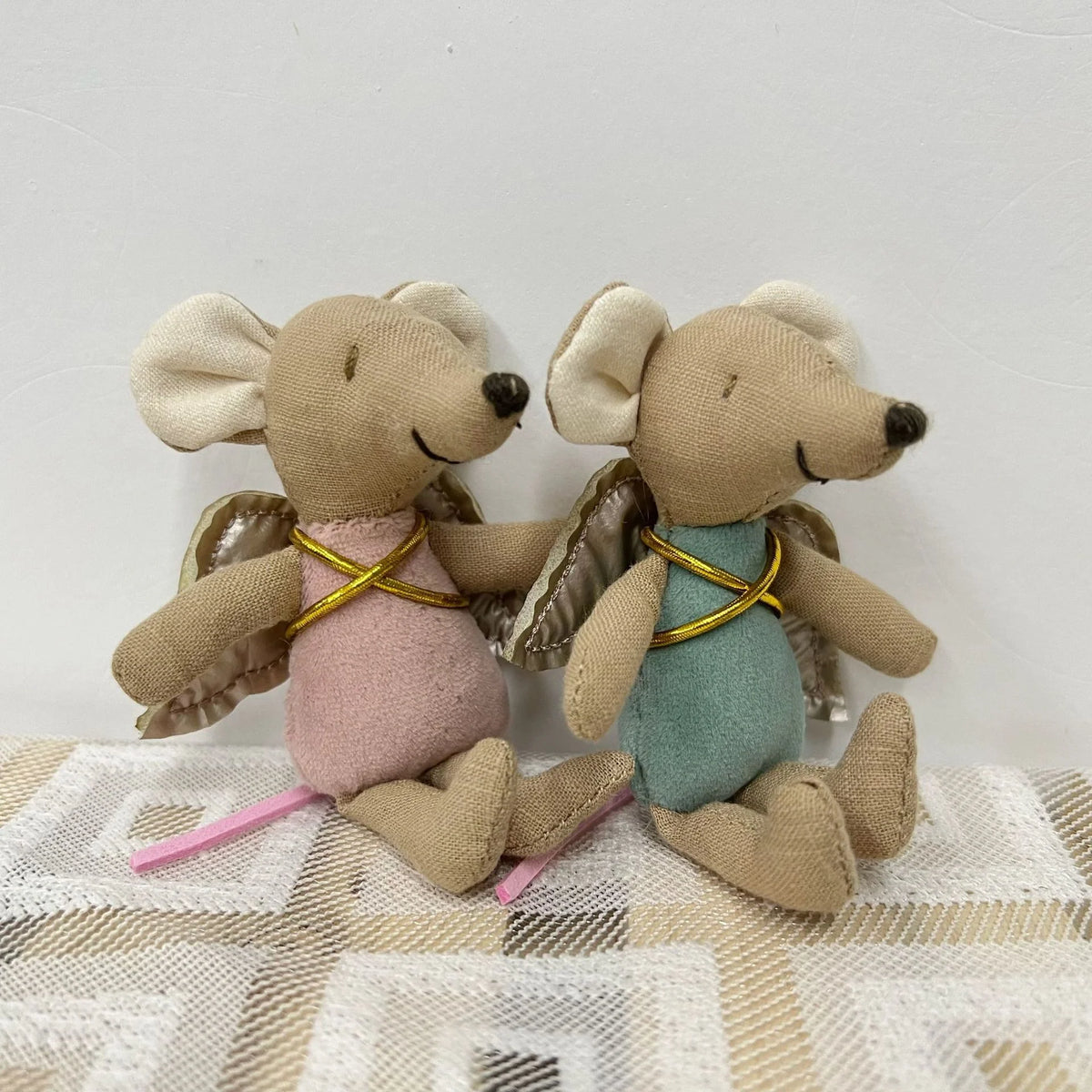 Mouse Doll Cotton-Linen Crocheted Floral Dress