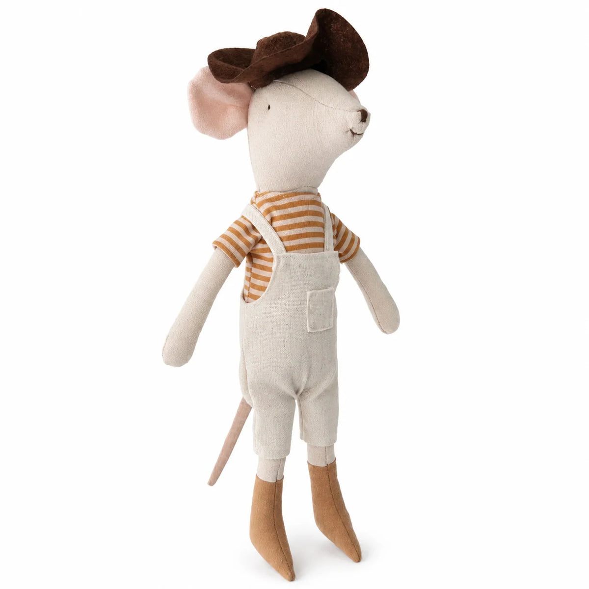 Mouse Doll Cotton-Linen Crocheted Floral Dress