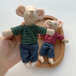 Mouse Doll Cotton-Linen Crocheted Floral Dress