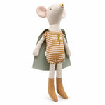 Mouse Doll Cotton-Linen Crocheted Floral Dress