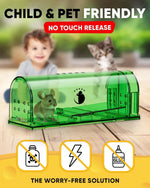 Mouse Trap Live-Capture Transparent Reusable Set of 4