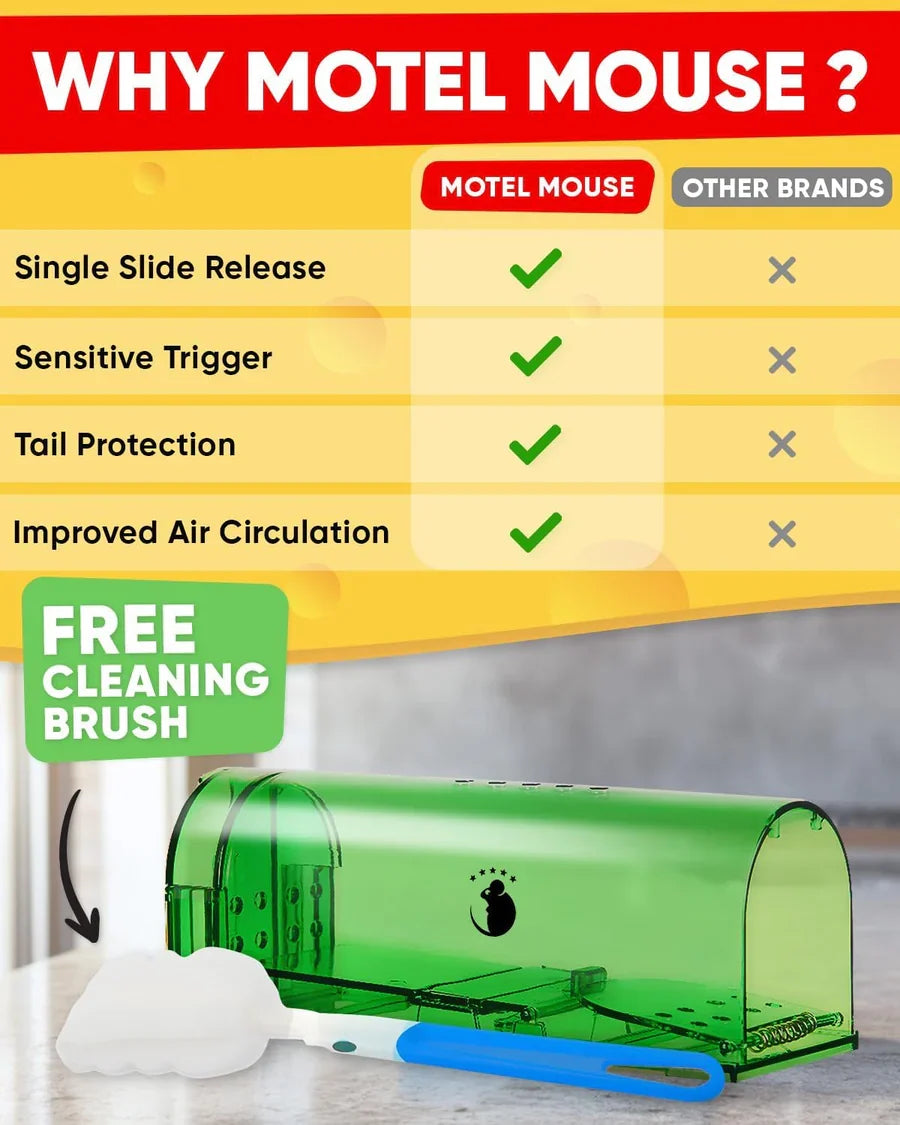 Mouse Trap Live-Capture Transparent Reusable Set of 4