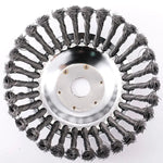 Mower Weeding Wheel Twisted Steel Bristles Dual Heads