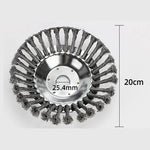 Mower Weeding Wheel Twisted Steel Bristles Dual Heads