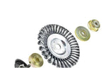 Mower Weeding Wheel Twisted Steel Bristles Dual Heads