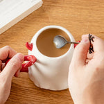 Mug 16 Oz Porcelain With Matching Stirring Stick