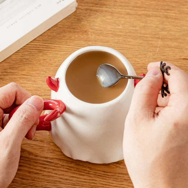 Mug 16 Oz Porcelain With Matching Stirring Stick