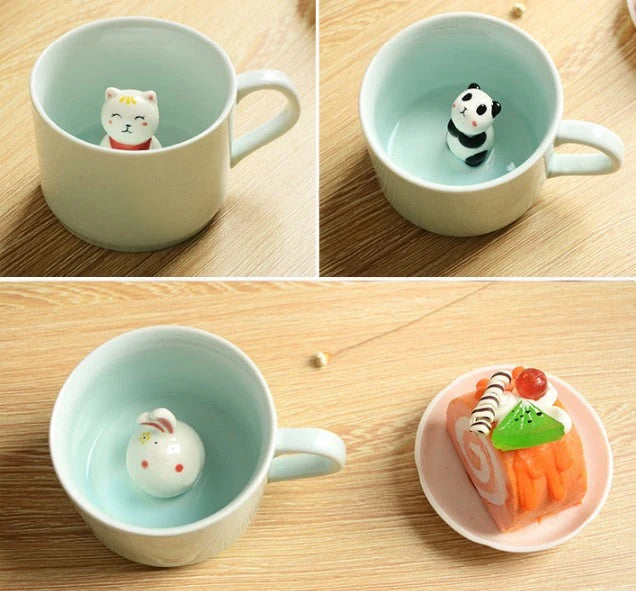 Mug 3D Animal Ceramic Microwave & Dishwasher Safe