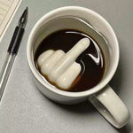 Mug Ceramic Middle Finger Design For Hot & Cold Drinks