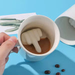Mug Ceramic Middle Finger Design For Hot & Cold Drinks