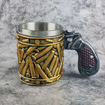 Mug Stainless Steel Insulated Gun-Shaped Handle