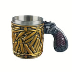 Mug Stainless Steel Insulated Gun-Shaped Handle