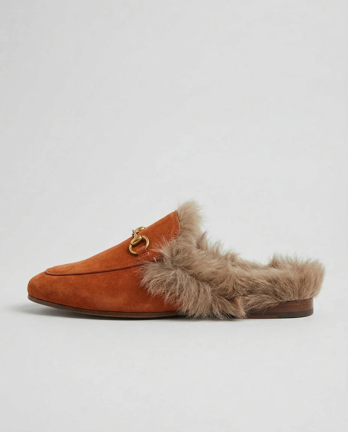 Mule Slippers Suede Fur-Lined Orthopedic Insole
