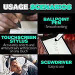 Multi-Tool Pen Phone Stand Stylus 7 Screwdriver Bits