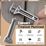 Multi-Tool Titanium Adjustable Wrench & Ruler Keychain