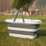 Multi-Use Basket Collapsible Self-Standing Ergonomic Handles