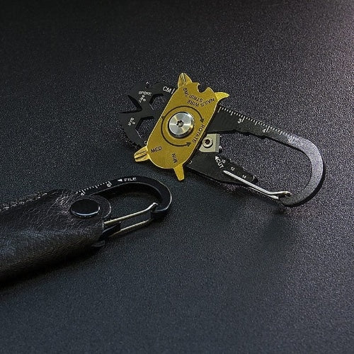 Multitool 20-in-1 Rotating Stainless Steel Keychain