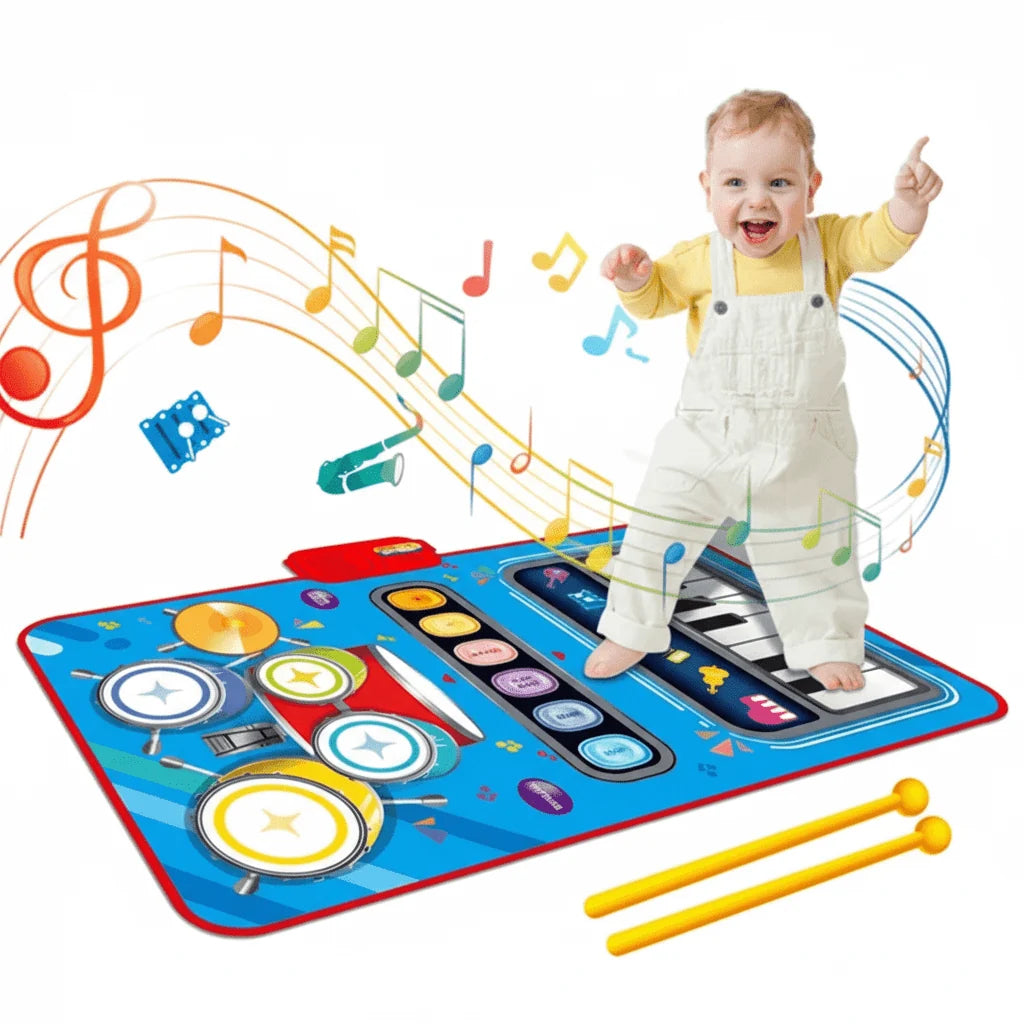 Musical Play Mat Five Instruments Non-Slip Adjustable Volume
