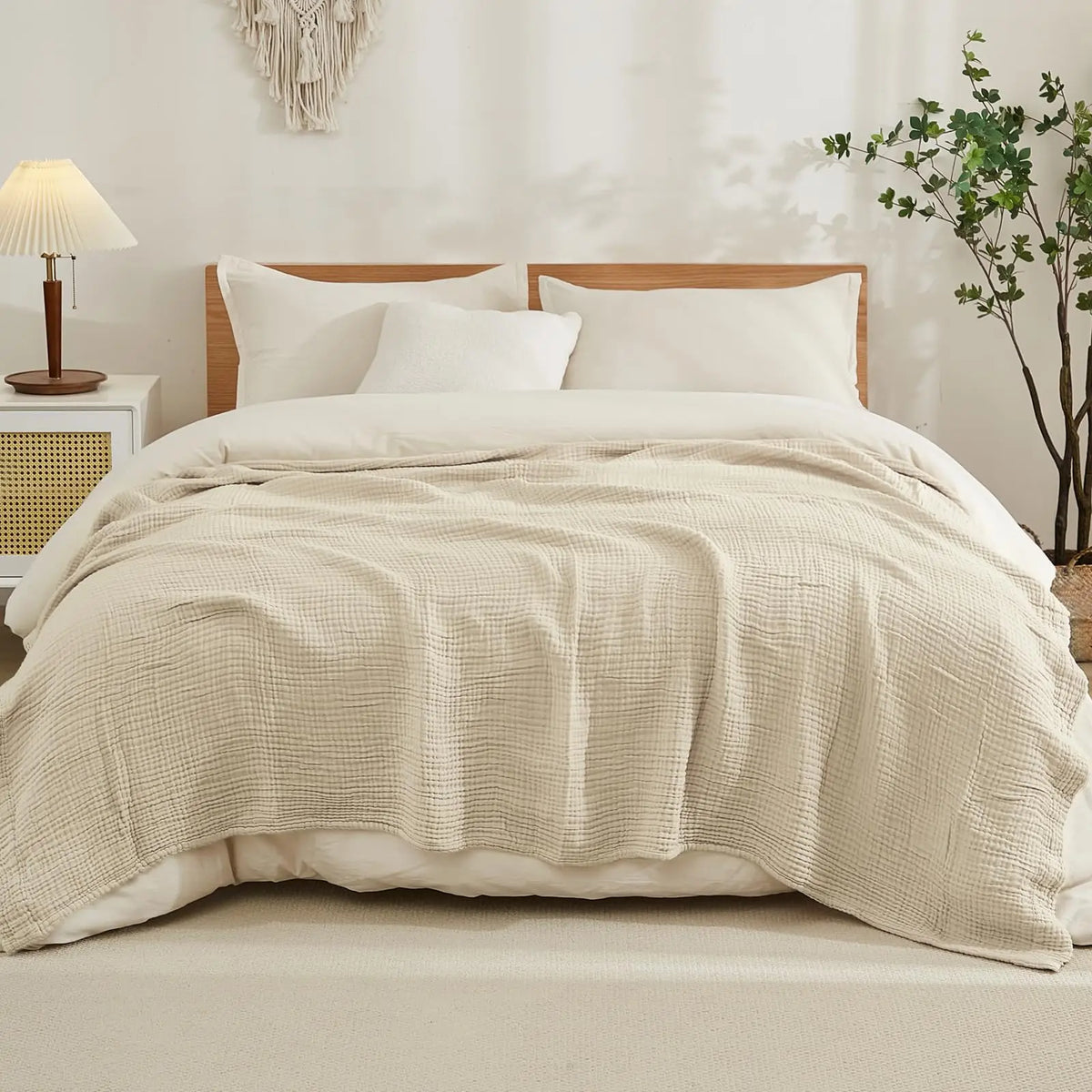Muslin Blanket Six-Layer Cotton Breathable Machine-Washable
