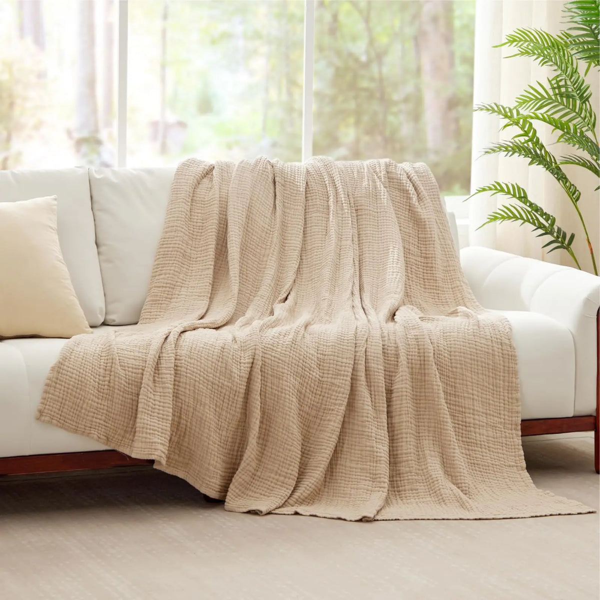 Muslin Blanket Six-Layer Cotton Breathable Machine-Washable