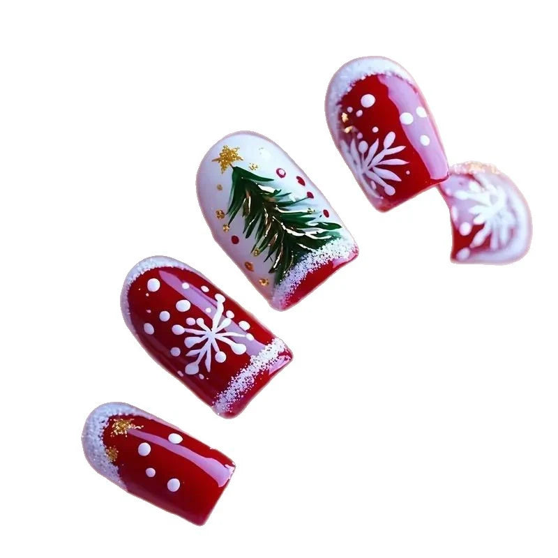 Nail Art Kit Hand-Painted Festive Designs & Long-Lasting Finish