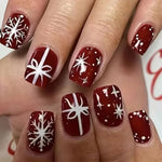 Nail Art Kit Snowflake & Bow Designs Glossy Non-Toxic