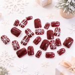 Nail Art Kit Snowflake & Bow Designs Glossy Non-Toxic